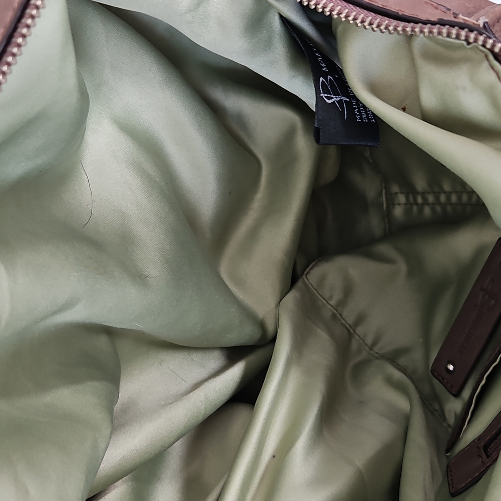 B. makowsky Studded Brown Leather Hobo Bag - Picture 10 of 11